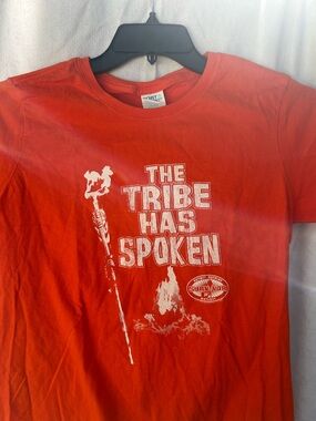 Survivor The Tribe Has Spoken Red Graphic Tee Women’s Medium